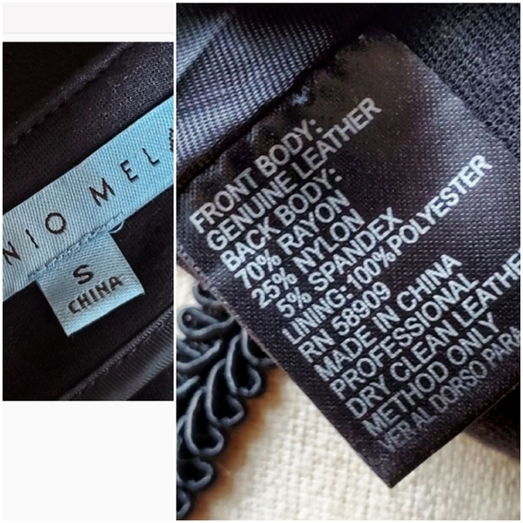 🥀ANTONIO MELANI Sexy Black Genuine Leather Top S - Picture 8 of 8